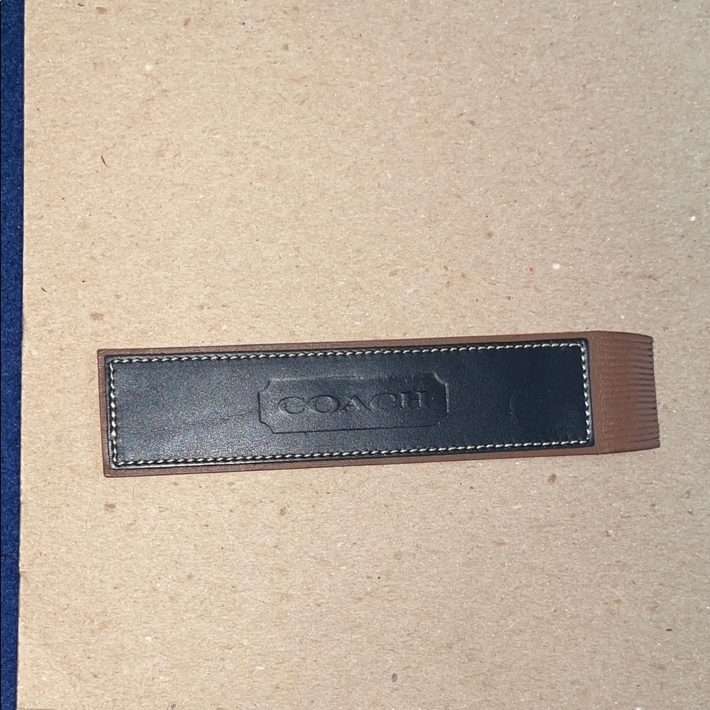 Coach Black and Brown Leather  Bookmaker